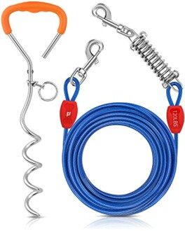 Petbobi Dog Tie-Out Cable and Stake